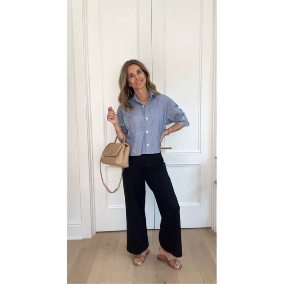 SPANX Smooth PerfectFit Ponte Wide Leg Pants in Classic Black Size X-Small - Picture 2 of 11